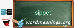 WordMeaning blackboard for sippet